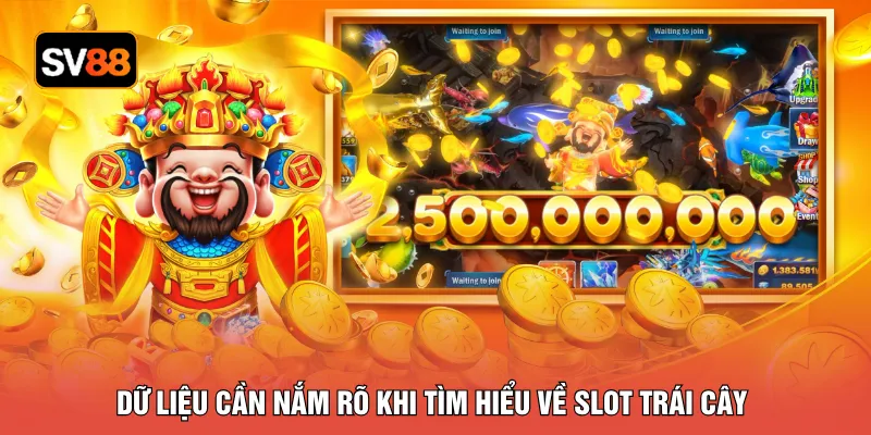 Dữ liệu cần nắm rõ khi tìm hiểu về slot trái cây